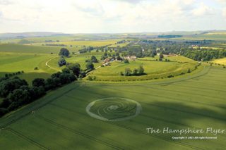 aerial of Avebury Stone Circle