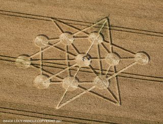 aerial of Badbury Rings from ccc