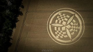 aerial of Barton Stacey from ccc