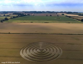 aerial of Winterbourne Bassett from ccc