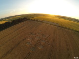aerial of Badbury Rings
