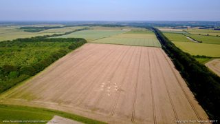 aerial of Badbury Rings from ccc