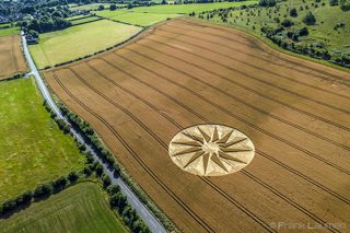 aerial of Westbury White Horse
