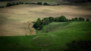 aerial of Cley Hill from ccc