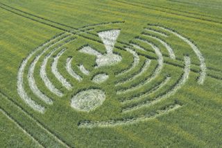 aerial of Cley Hill from ccc