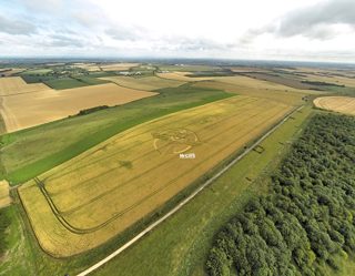 aerial of Barbury Castle from ccc