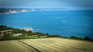 aerial of Lime Regis from ccc