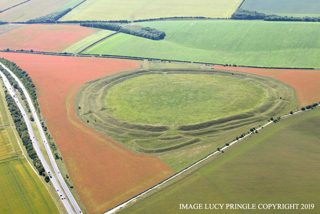 aerial of Yarnbury Castle from ccc