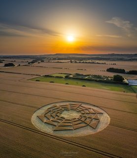 aerial of Barbury Castle from ccc