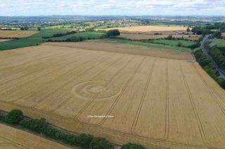 aerial of Cley Hill from ccc