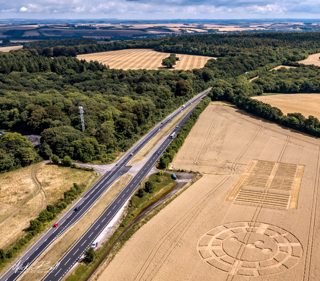 aerial of Fonthill Bishop from ccc