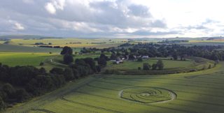 aerial of Avebury Stone Circle from ccc