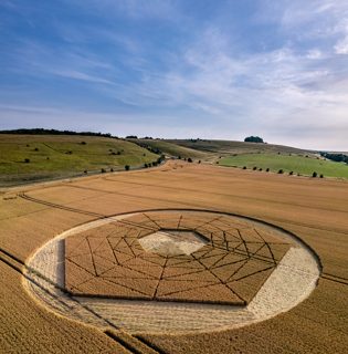 aerial of Barbury Castle