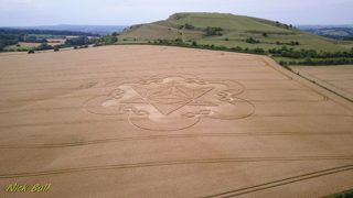 aerial of Cley Hill from ccc
