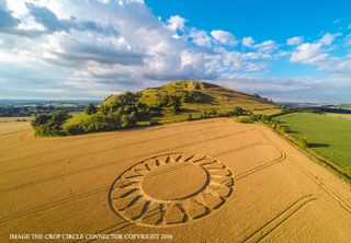 aerial of Cley Hill from ccc