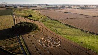 aerial of Hackpen Hill from ccc