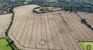 aerial of Sandal Castle
