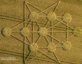 aerial of Badbury Rings from ccc