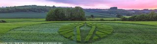 aerial of Cerne Abbas