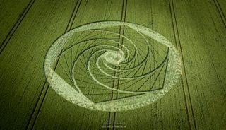 aerial of Avebury Stone Circle from ccc