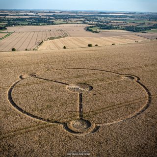 aerial of Milk Hill from ccc