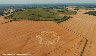 aerial of Cley Hill from ccc