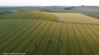 aerial of Bishop's Cannings Down