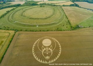 aerial of Figsbury Rings from ccc