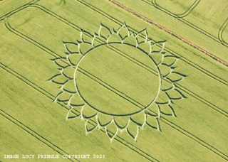 aerial of Potterne Hill from ccc