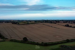 aerial of Sandal Castle