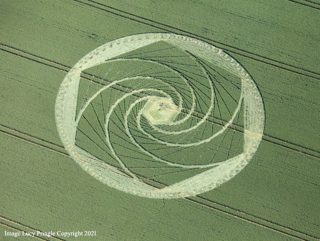 aerial of Avebury Stone Circle from ccc