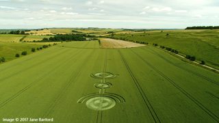 aerial of East Kennett from ccc