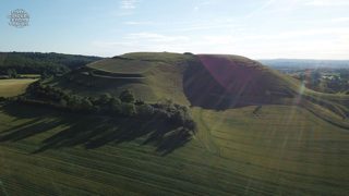 aerial of Cley Hill from ccc