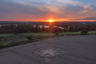 aerial of Sandal Castle