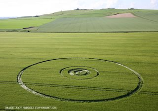 aerial of Bishop's Cannings Down