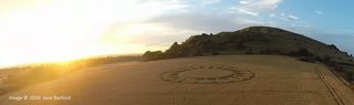 aerial of Cley Hill from ccc