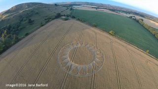 aerial of Cley Hill from ccc