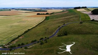 aerial of Hackpen Hill from ccc