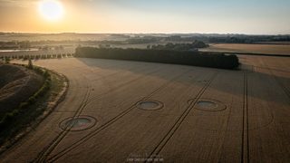 aerial of Avebury Stone Circle from ccc