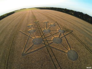 aerial of Badbury Rings