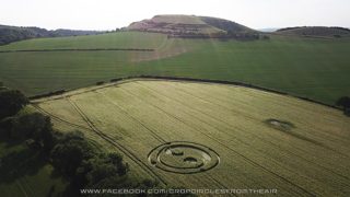 aerial of Cley Hill from ccc