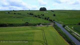 aerial of Hackpen HIll from ccc