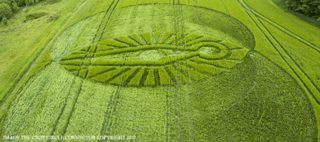aerial of Cerne Abbas from ccc