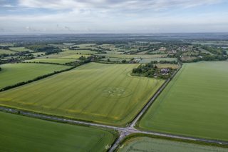 aerial of Owlesbury from ccc