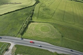aerial of Avebury from tt