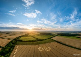 aerial of Badbury Rings
