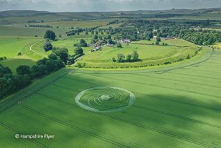 aerial of Avebury Stone Circle from tt