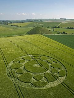 aerial of Silbury Hill from tt