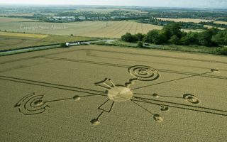 aerial of Roundway Hill from tt