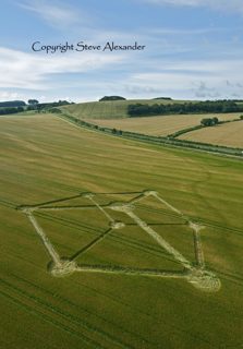 aerial of Chilcomb Down from tt